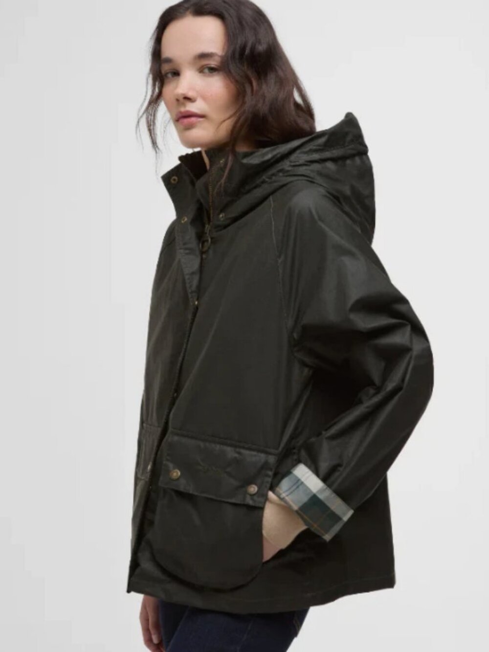 Rustic ~ Barbour Hollies Waxed Jacket w/ Hood MSRP$465 ~ British Elegance - Picture 4 of 14